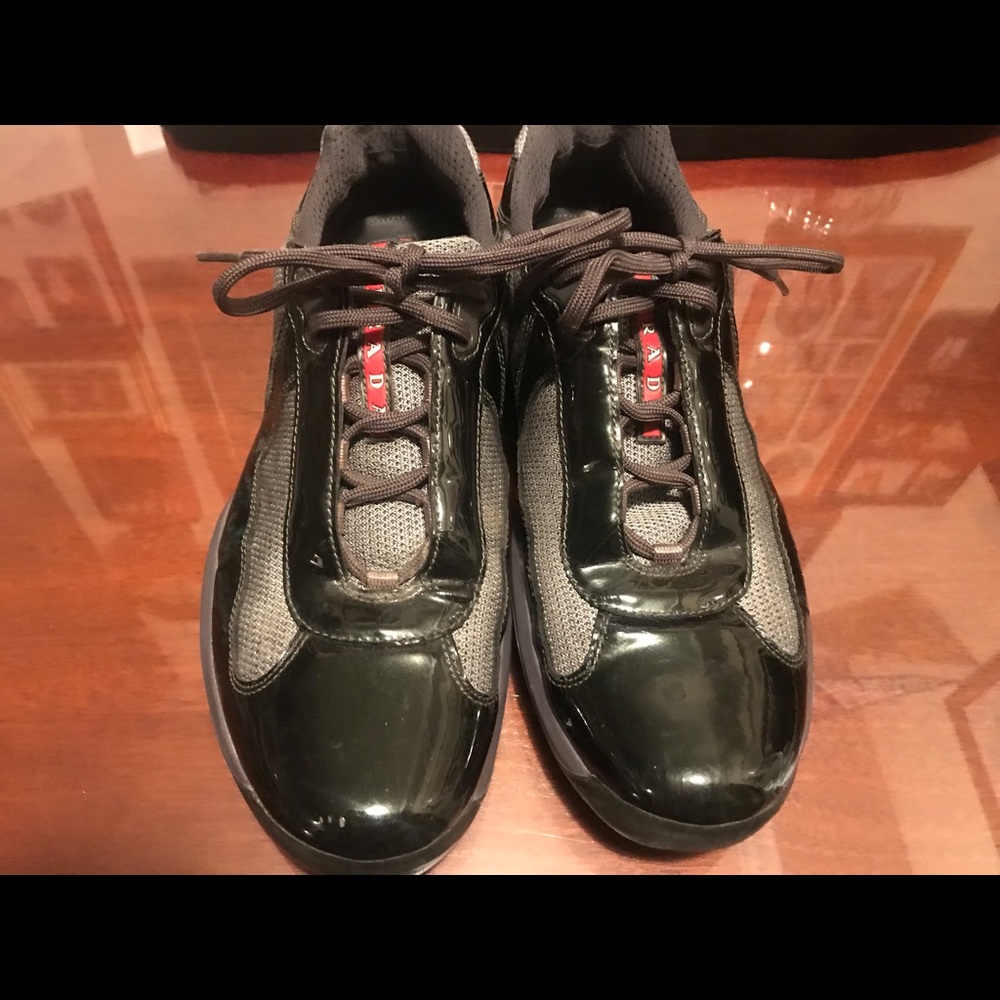 Black and Gray Prada Sneakers